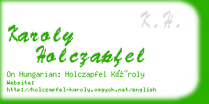 karoly holczapfel business card